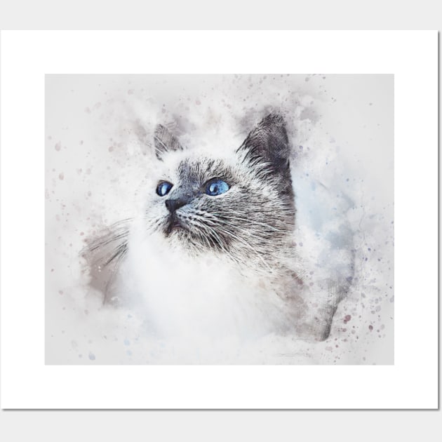 Beautiful eyes cat Wall Art by Adam and Eve